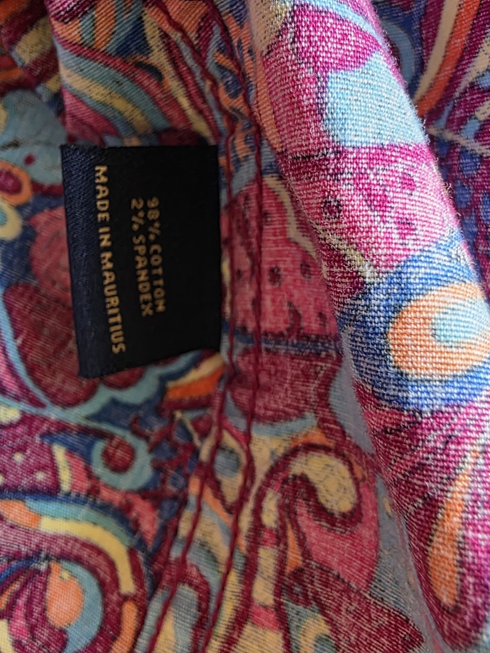 Cremieux Premium Denim Multicolor Button-Down Shirt - Picture 4 of 5